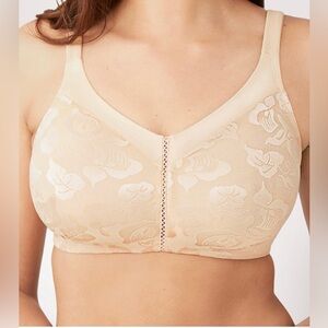 Wacoal 85276 Awareness Full Figure Seamless Wire Free Bra Nude Size 38DD Beige